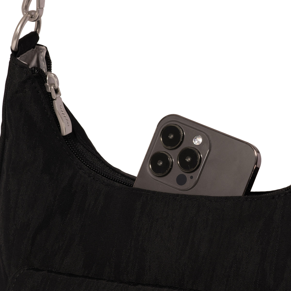 Coastal Flip Lock Half Moon Bag