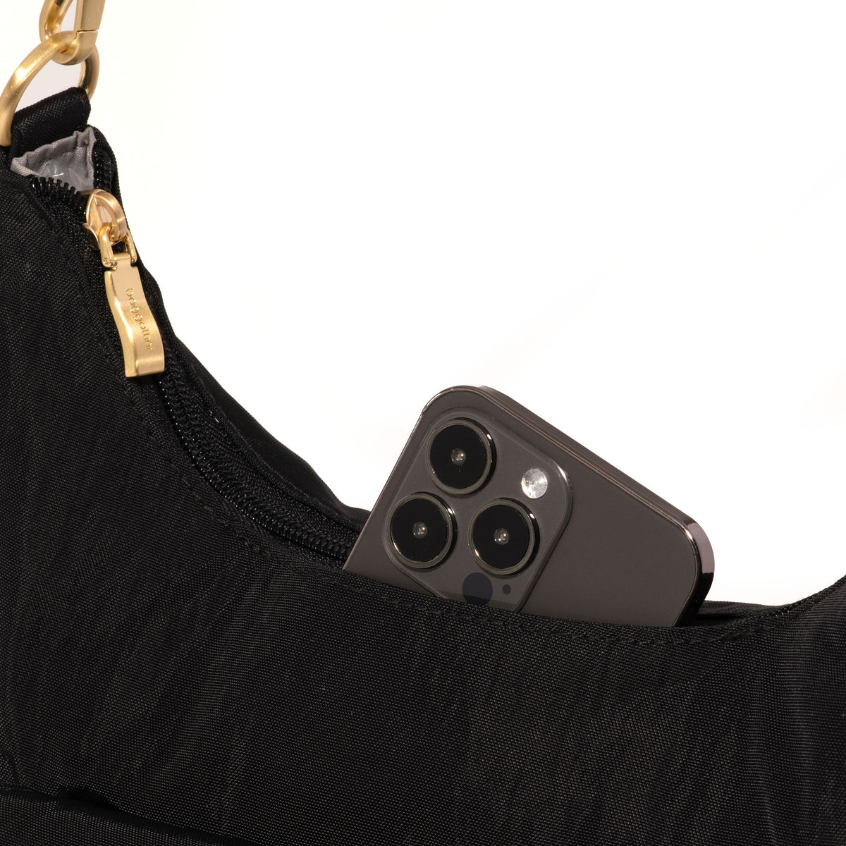 Coastal Flip Lock Half Moon Bag