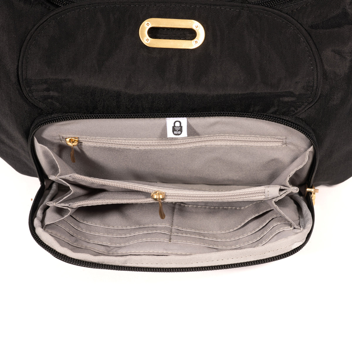 Coastal Flip Lock Half Moon Bag