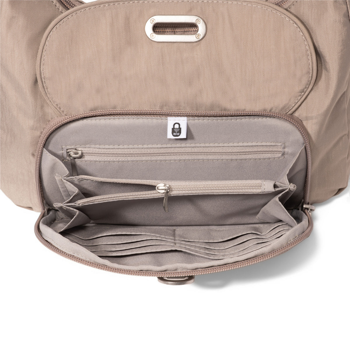 Coastal Flip Lock Half Moon Bag
