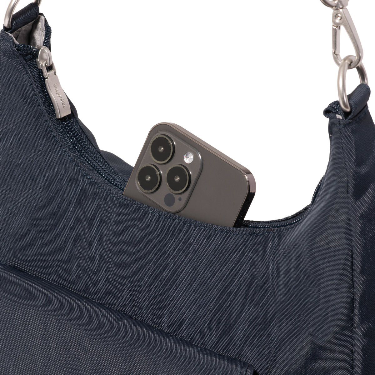 Coastal Flip Lock Half Moon Bag