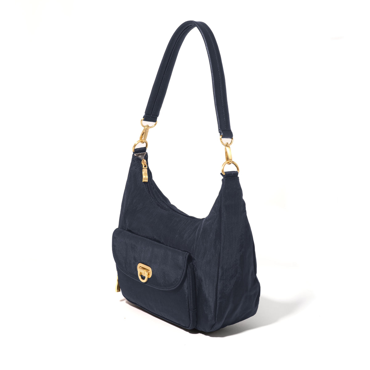Coastal Flip Lock Half Moon Bag