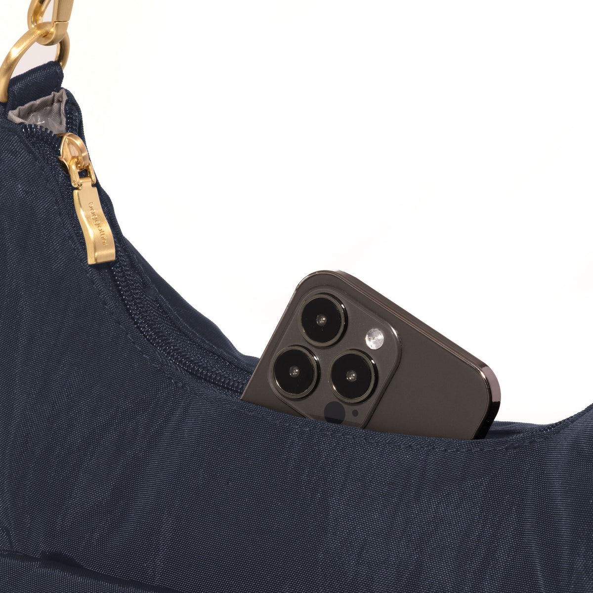 Coastal Flip Lock Half Moon Bag