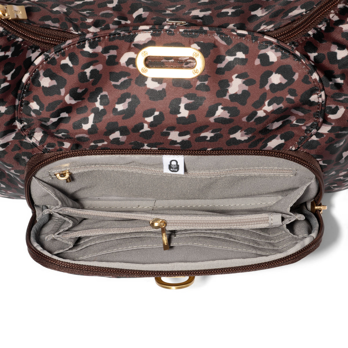 Coastal Flip Lock Half Moon Bag