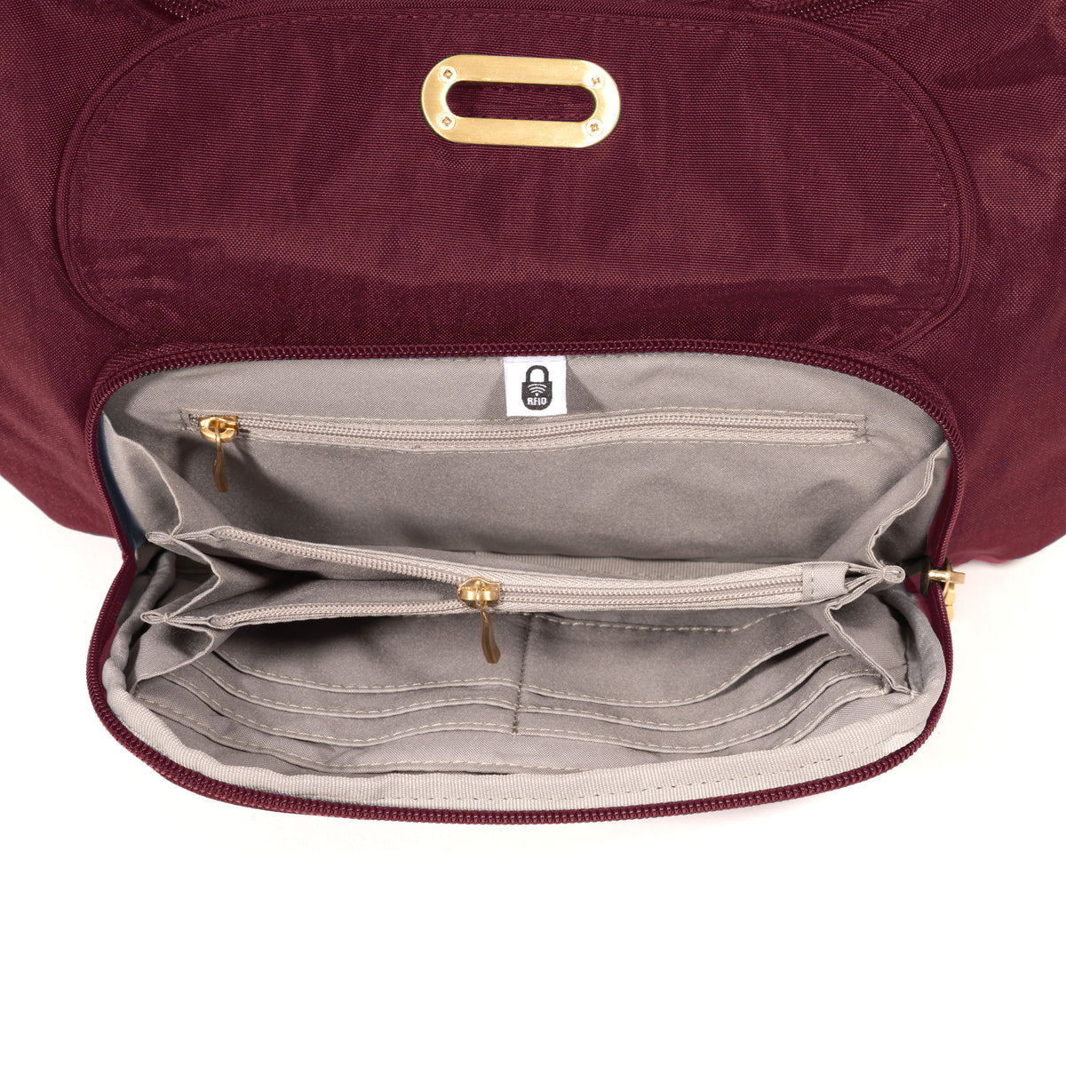Coastal Flip Lock Half Moon Bag