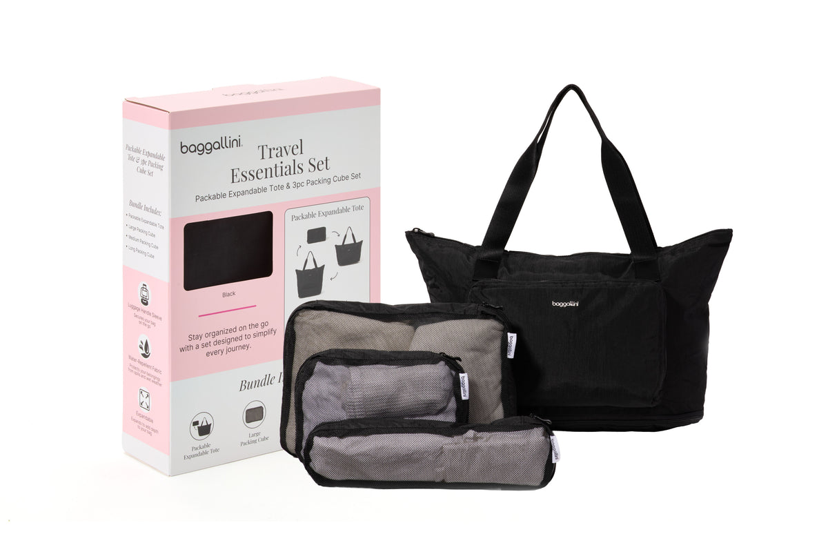 Packable Tote & Packing Cube Bundle
