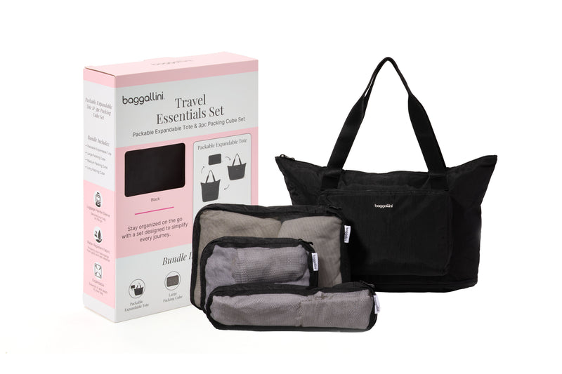 Packable Tote & Packing Cube Bundle