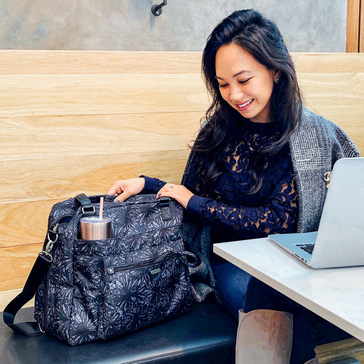 True Classic Overnight Expandable Laptop Tote